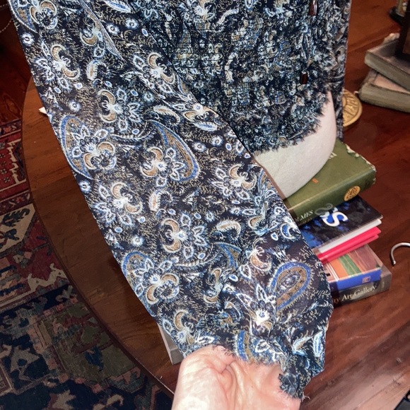 Free People Lolita Floral Print Blouse Dark Combo - Picture 8 of 8